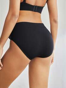 Moonlight&Mama 3件套女士舒适简约纯色高腰宽松无缝孕妇内裤，高品质，性价比高 - 彩色 - 查看 3