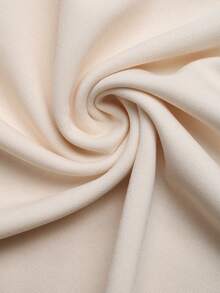 Lyxana Color Block Cutout Neck Short Sleeve Elegant Minimalist Summer Dress - Apricot - View 6