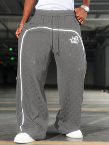 PAVTROS Pantalones con textura y brillo para jóvenes - Gris - Ver 3