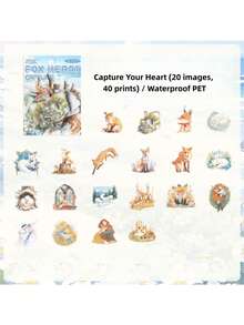 6pcs Cute Creature Design PET Sticker Set | Cross-Border Student Journal Stickers, DIY Scrapbook Supplies - suit - View 5