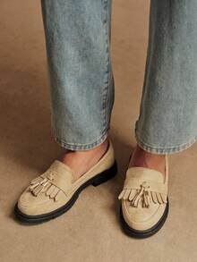 Rosivie Women's Tassel Design Casual/Work Fashion Shoes - Khaki - View 4