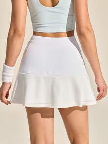Exploreva Damen einfarbiger, vielseitig einsetzbarer Sommer Outdoor Rock-Shorts - Weiss - Übersicht 3