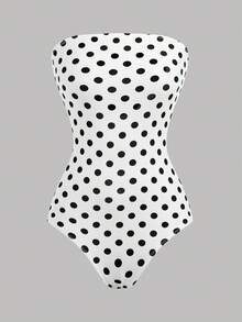 Girlism 3件套少女连体衣：短袖连体衣+吊带连体衣+波点印花吊带连体衣 - 黑與白 - 查看 7