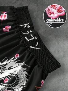 Manfinity EMRG Men's Fashionable Dragon Print Casual Summer Shorts - Multicolor - View 3