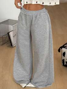 Coolane Pantalones deportivos casuales de invierno para mujer con forro polar - Gris Claro - Ver 3