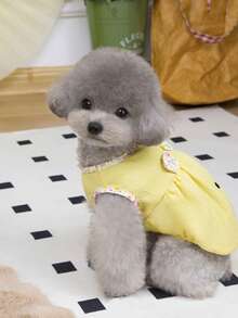 PETSIN 狗狗服装、猫咪服装、动物裙装、宠物春夏新品系列、幼犬连衣裙、公主风百搭连衣裙、条纹印花、小型动物服装、清凉防晒霜 - 彩色 - 查看 11