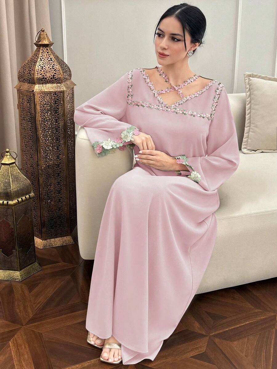 Yasmyna New Design Ruffled Collar Criss-Cross Romantic Elegant Vacation Dress