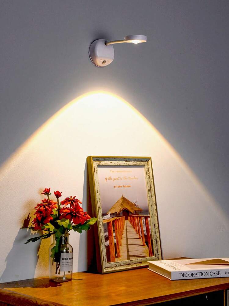 Rechargeable Indoor Wall Light Led Motion Sensor Spotlight 3 Light Color Brightness Adjustable Picture Mural Light For Hanging Photo Painting Display Showcase Stairs Living Room Gallery,Gifts,Must-Haves For Autumn And Winter Holiday Camping Holiday Essentials Vacation Accessories