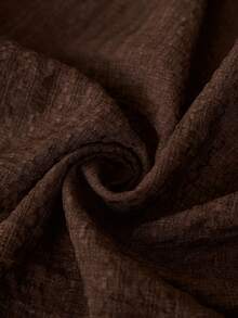 Vesra Coffee Brown V-Neck Button Front Casual Dress For Women - Coffee Brown - View 7