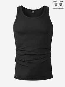 HUEFORM Camiseta interior ajustada para hombre, ideal para descansar, usar capas y para ropa deportiva. - Negro - Ver 1