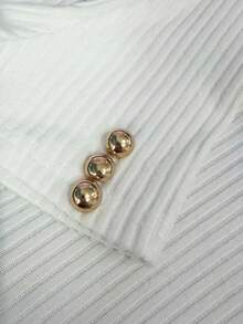 Resyla Women's Embroidered Ribbed Short Sleeve T-Shirt, Spring/Summer Clothing - White - View 4