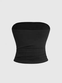 ROMWE Goth 中国风神火头饰法轮经经文印花图案女式上衣 - 黑色 - 查看 2