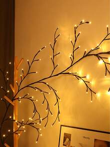 1PC Led Rattan Branch Lamp, Flexible, Suitable For Use In Rooms, Bedrooms, And As A Decorative Ambient Light For Walls, Adding A Warm And Inviting Atmosphere To Any Space. - Rattan lamp - View 5