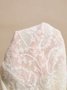 Poéselle 女士性感纯色提花深V露背吊带上衣，夏季 - 杏色 - 查看 8