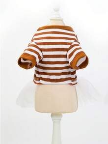 PETSIN Dog Clothing, Cat Clothing, Animal Skirts, Pet Spring/Summer New Collection, Puppy Dress, Princess Versatile Dress, Printed Stripes, Small Animal Clothing, Cool Sunscreen - Multicolor - View 9