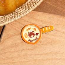 1pc Cartoon Bread Hair Bun Clips, 3D Food Play Duckbill Clips, Girlish Cute Bangs Side Flyaway Hair Pins - Multicolor - View 13