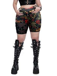 Whyspr Quần legging lưới xuyên thấu gợi cảm cỡ lớn ôm sát - Nhiều màu - Xem 4