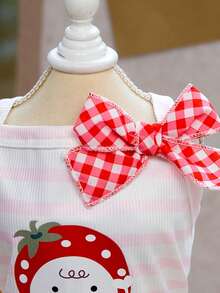 PETSIN 狗狗服装、猫咪服装、动物裙装、宠物春夏新品系列、幼犬连衣裙、公主风百搭连衣裙、条纹印花、小型动物服装、清凉防晒霜 - 彩色 - 查看 4