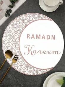 1-8 Alas Meja Bundar Aneka Warna untuk Ramadan, Cocok untuk Dekorasi Meja, Dekorasi Rumah, Acara Perjamuan, Makan Malam Perayaan, Pesta Liburan di Luar Ruangan, Dekorasi Meja, Aksesori yang Indah - MultiWarna - View 5