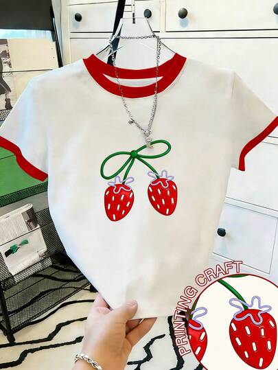 Resyla Camiseta casual de mujer de manga corta con cuello redondo, con recortes de contraste y parches, para el verano