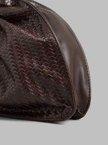 Ontre Ladies Handbag, Exquisite Ring, Fashionable Holiday Woven Bag - Coffee Brown - View 5