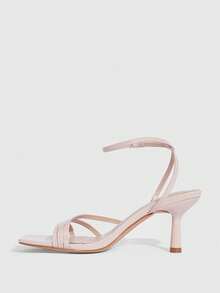 CUCCOO SZL Sandalias de tacón elegantes y minimalistas para uso diario - Albaricoque - Ver 5