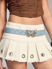 ROMWE Kawaii Party 1pc Women Butterfly Buckle Belt Halloween Summer, School Fall, Autumn, Halloween - Blue - View 4