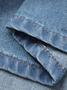 DAZY Đầm denim không tay dáng suông, có túi, chất liệu denim mài, thích hợp cho nữ mùa hè. - Rửa trung bình - Xem 8