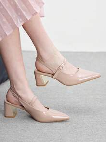 Off-white patent leather