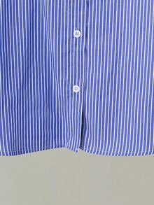 Airaco Bow Sleeve Striped 3/4 Sleeve Women Shirt - Multicolor - View 5