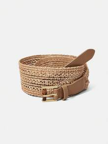 MOTF PREMIUM KHAKI HANDMADE WOVEN BELT - Khaki - View 5