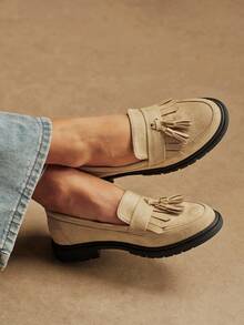 Rosivie Women's Tassel Design Casual/Work Fashion Shoes - Khaki - View 6