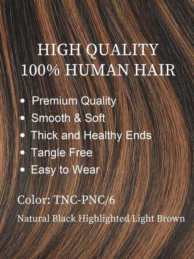 60pcs Tape In Hair Extensions Human Hair, #TNC‑PNC/6 Natural Black Highlighted Light Brown Straight Remy Hair, 14‑22 Inch, Silky Seamless Invisible Thick‑Ended Hair, Ideal For Thin Hair Volume Boost, Professional Salon Daily Styling For Women & Girls - STNC-PNC/6 - View 7