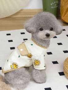 PETSIN 宠物服装、狗狗服装、猫咪连帽衫、休闲背心、春夏新品、小动物印花背心、酷炫休闲装、卡通连帽衫 - 彩色 - 查看 12