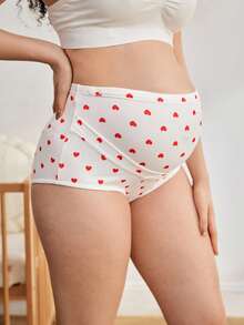 孕妇爱心印花高腰内裤 - 彩色 - 查看 5