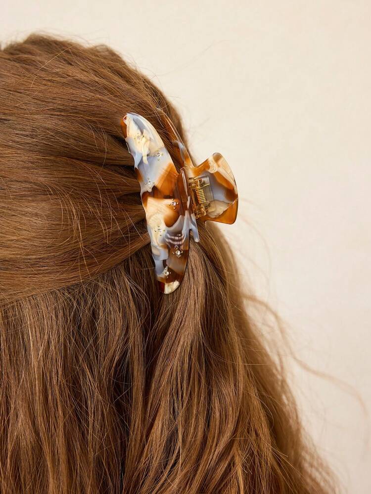 MICRO-INLAID ACETATE HAIR CLAW CLIP (RANDOM PATTERN)