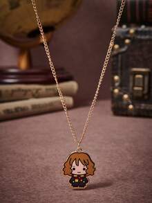 HARRY POTTER X SHEIN 1 Set Zinc Alloy Cartoon Figure Graphic Necklace, & Minimalist, Suitable For Couples, Parties, Concerts, Festivals - Gold - View 9