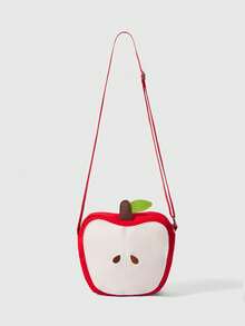ROMWE Kawaii 无吊坠，1 件女士尼龙单肩包，苹果形包，可爱，卡通，带可调节肩带，防刮耐磨，轻便，适合户外/郊游/旅行/通勤，夏季包，休闲简约，个性化礼物，送给女朋友的礼物，适合青少年，适合初中生/中学生 - 彩色 - 查看 2