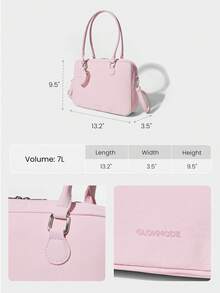 GLOWMODE 情人节中号 7L 携带你的爱心防水可调节肩带手提包，带心形零钱包，日常休闲装 - 粉色 - 查看 7