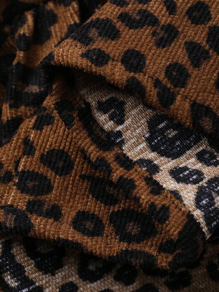 Women's Vintage Leopard Print Layered Cake Mini Skirt