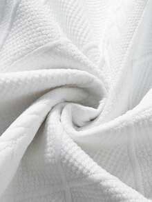 OTTIMOZO Plus Size Men's Contrast Color Polo Shirt With Flat Collar - White - View 7