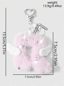 ROMWE Kawaii 1. Móc khóa đa năng mới, sáng tạo, ngọt ngào và dễ thương, tinh tế, cao cấp, màu trắng ngọc trai giả, hình ngôi sao, nơ, hoa dâu tây, đá quý sáng lấp lánh, hình chữ thập, mũi tên xuyên tim, cánh acrylic, chấm bi, dây đeo cổ tay, ngôi sao hai mặt màu hồng, nốt nhạc nhung, mặt dây chuyền DIY, phụ kiện móc khóa, mặt dây chuyền túi xách, thích hợp cho chị em gái, bạn gái, bạn bè, các cặp đôi đeo hàng ngày, quà tặng ngày lễ. - Màu hồng -1 - Xem 6