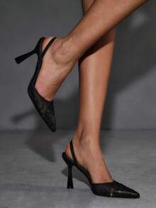 CUCCOO SZL Women Pumps Valentine's Day - Graphite Black - View 1