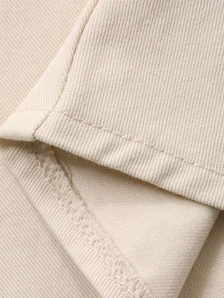 Young Boy Casual Fashion Street Daily Commute Simple Versatile Solid Color Elastic Waist Slant Pocket Loose Wide Leg Pants Summer