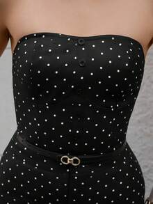 Opuloom 新款波点印花露脐吊带背心，优雅浪漫休闲，适合度假、约会、外出、通勤等各种场合，春夏皆宜 - 彩色 - 查看 6