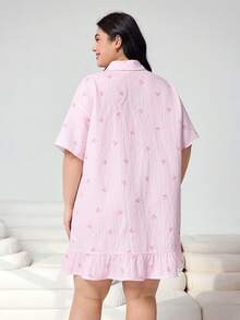 Solflare Đầm dáng rộng, kẻ sọc xanh hải quân và trắng, có bèo nhún ở gấu, cỡ lớn, thích hợp cho đi làm, đi học, mặc thường ngày, hẹn hò, đi chơi. - Nhiều màu - Xem 2