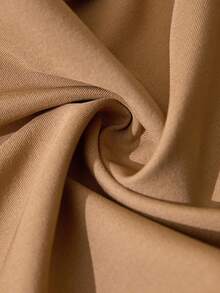 Vesra Women's Elegant Solid Color Ruffle Hem Wide Leg Pants - Khaki - View 8