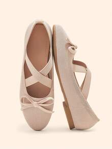 CUCCOO BASICS Women's Fashion Flat Shoes - Apricot - View 1