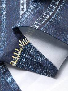 Livesso 女士中长吊带连衣裙，蓝色条纹撞色设计，修身剪裁，适合音乐节、情人节、婚礼、休闲、海滩、波西米亚风、优雅场合，春夏连衣裙 - 藏蓝色 - 查看 7