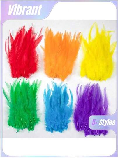 100 Peças Penas de Galinha Naturais de 4-6 polegadas, Belas Plumas de Galo para Joalheria, Artesanato, Acessórios, Decoração de Carnaval, Plumas Verdadeiras